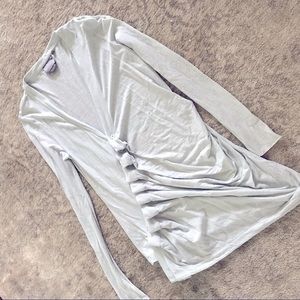 Anthropologie side ruched button sweater